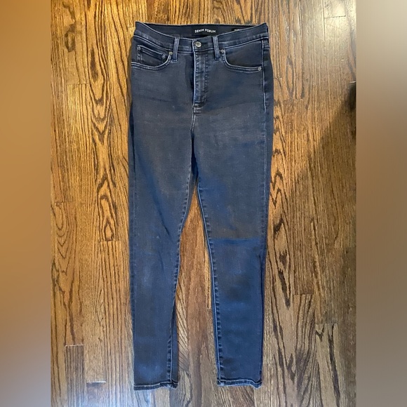Denim Forum Black Jeans The Lola High Rise 28L‎ Size 27 - Picture 1 of 13